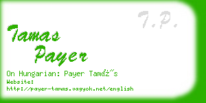 tamas payer business card